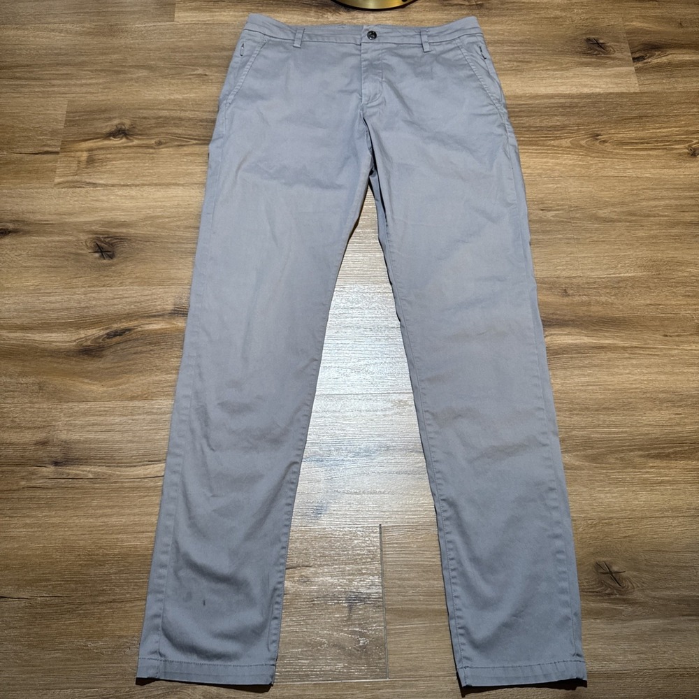 Birddogs Pants Mens 32x34 Gray Slim Fit Chino Stretch Performance 32".‎   READ